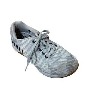 NOBULL Women 7.5 Grey Camo SuperFabric Trainer Gym CrossFit Shoes Gum Sole